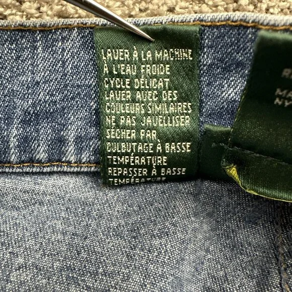 Vintage Lauren Jeans Co Ralph Lauren 14 Stretch Blue Denim Y2K Hong Kong - Picture 9 of 11